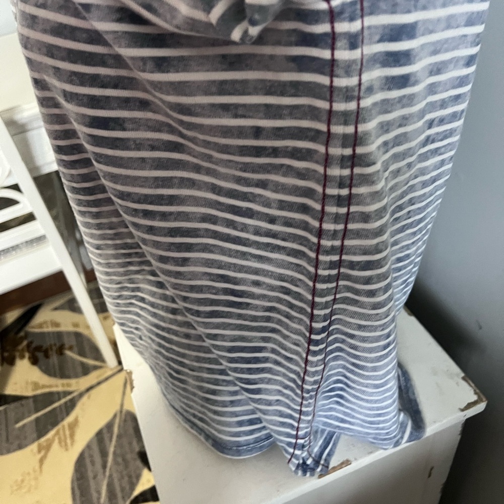 Lucky Brand Blue and White Striped Long Sleeve Tee - Picture 3 of 5